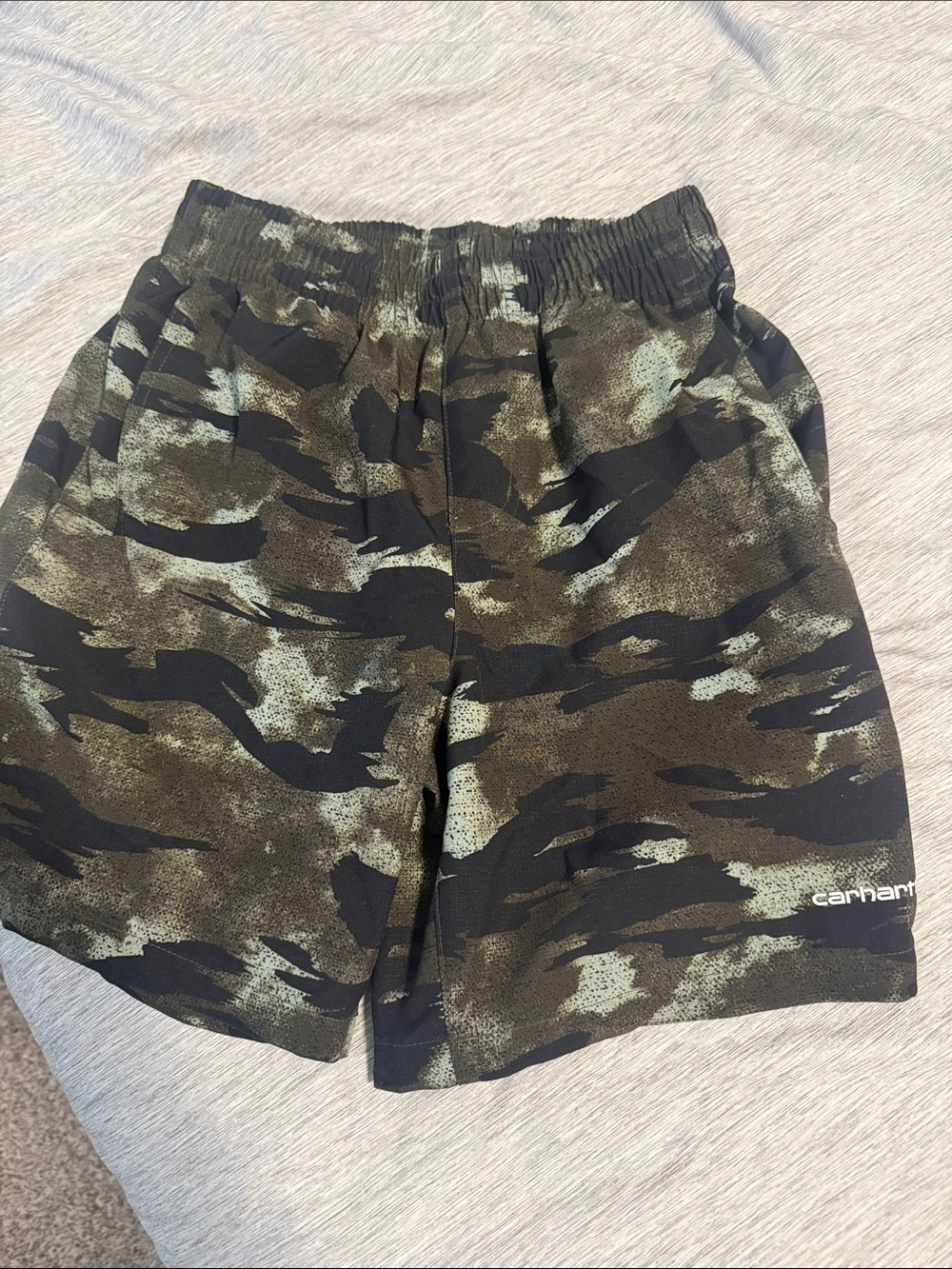 Carhartt Green and Black Camo Athletic Shorts